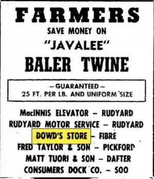 Dowds Store - Jul 15 1953 Ad (newer photo)